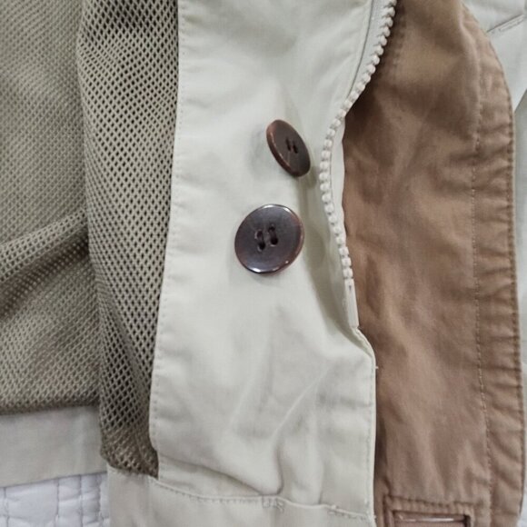 RFT by Rainforest Full Zip Utility Jacket Men's XL Beige Fully Lined EUC Vented - Picture 13 of 16